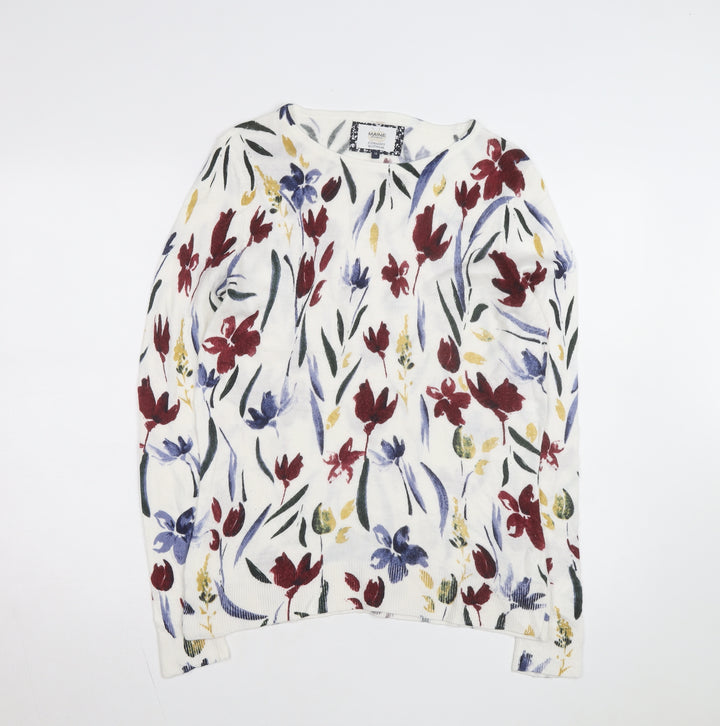 Maine New England Womens Multicoloured Floral Cotton Jumper Size 10