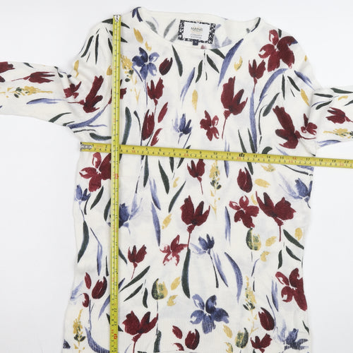 Maine New England Womens Multicoloured Floral Cotton Jumper Size 10
