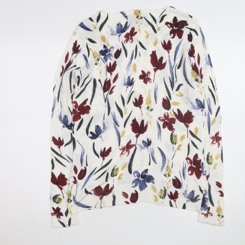 Maine New England Womens Multicoloured Floral Cotton Jumper Size 10