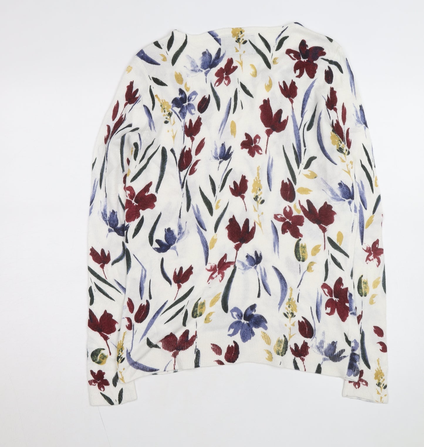 Maine New England Womens Multicoloured Floral Cotton Jumper Size 10