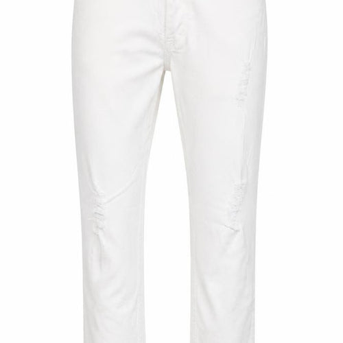 Next Women’s White Relaxed Skinny Jeans Size 10R Distressed Denim