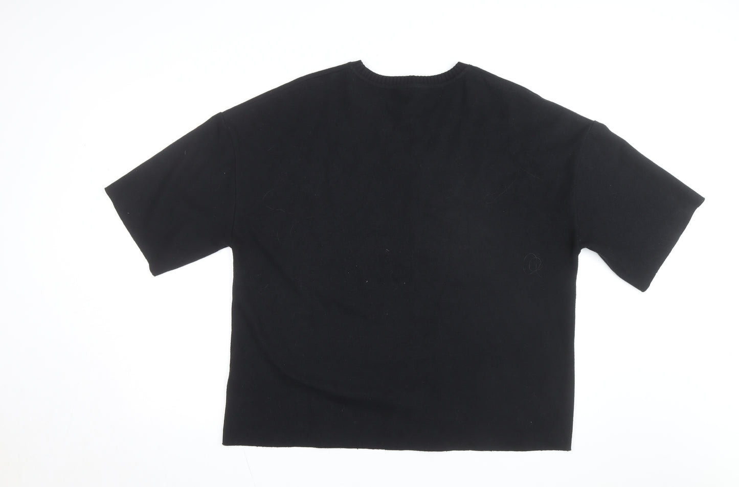 Marks and Spencer Women's Black Beaded Short Sleeve T-Shirt Size 18