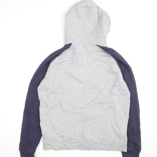 GAP Men's Grey Full Zip Hoodie L Logo Fleece Sweatshirt