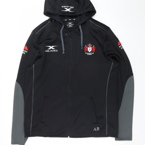 XBlades Men’s Black Gloucester Rugby 3XL Full Zip Hoodie