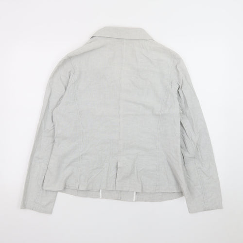 Marks and Spencer Women’s Grey Linen Blend Blazer Size 16