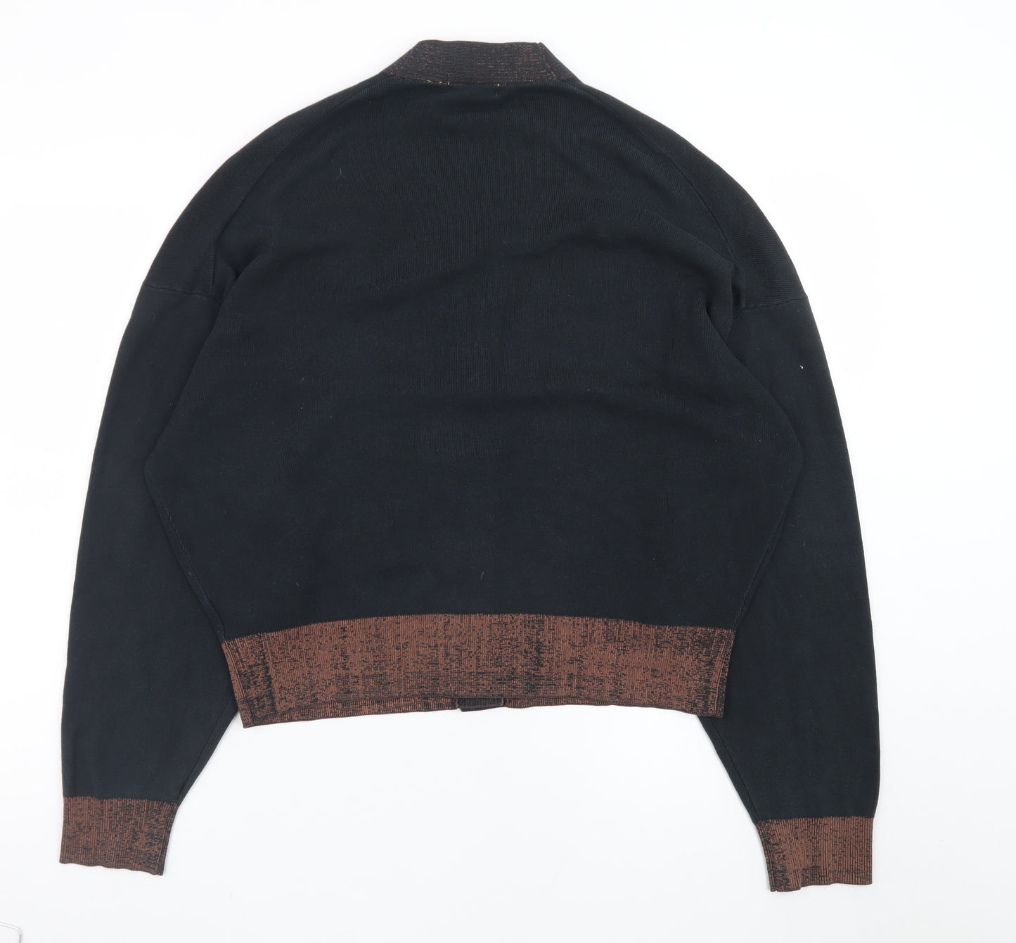 Uniqlo Women's Black Cotton V-Neck Cardigan XL