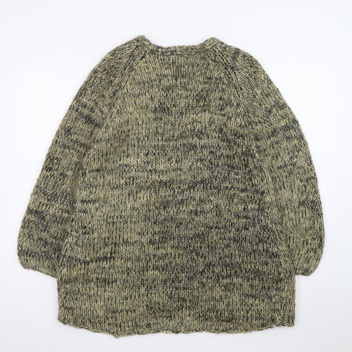 Topshop Women Green Chunky-Knit Cardigan UK 8 Wrap Style