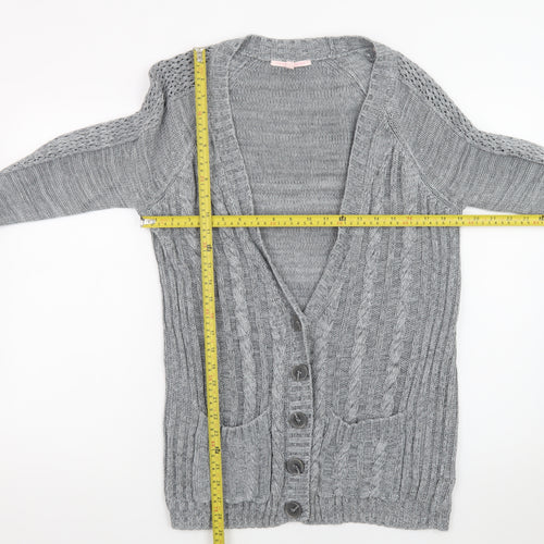 Victoria's Secret Women’s Grey Cotton Cable Knit Cardigan S