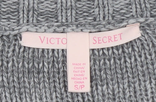 Victoria's Secret Women’s Grey Cotton Cable Knit Cardigan S