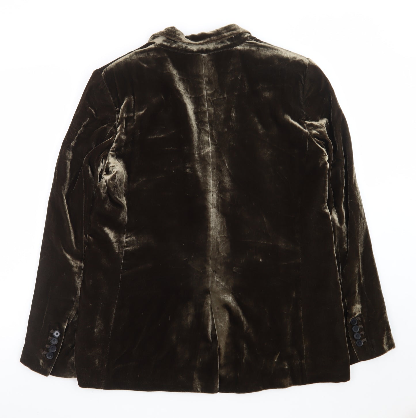 Zara Women Brown Velvet Single-Breasted Blazer Size M