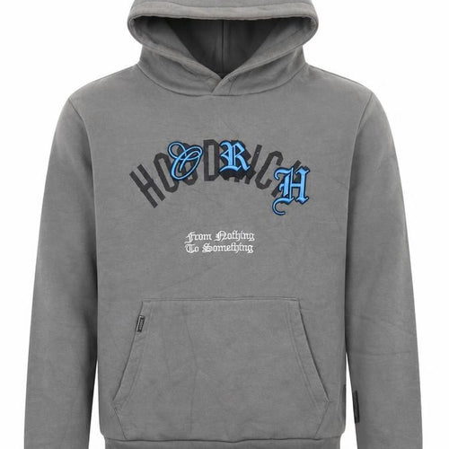 Hoodrich Men's Grey Pullover Hoodie M Graphic Streetwear