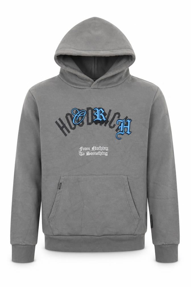 Hoodrich Men's Grey Pullover Hoodie M Graphic Streetwear