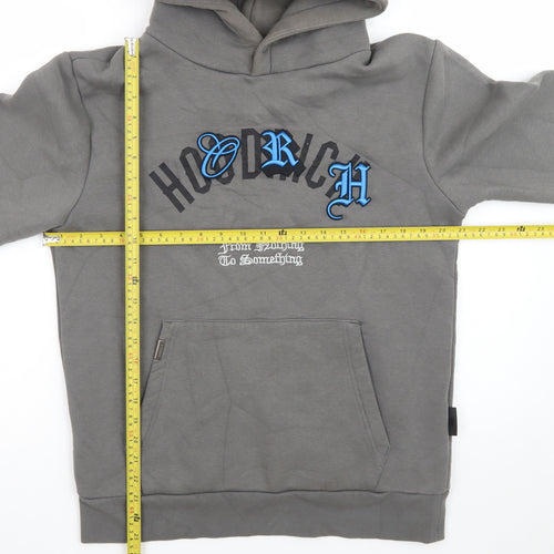 Hoodrich Men's Grey Pullover Hoodie M Graphic Streetwear