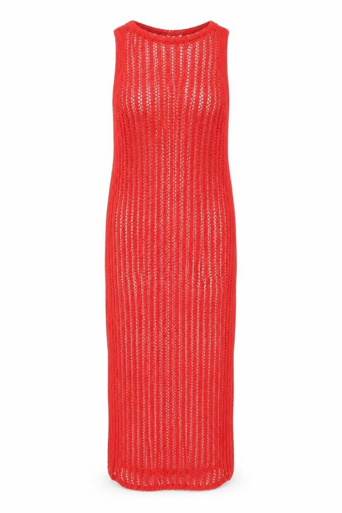 Marks and Spencer Women’s Red Knit Sleeveless Long Slip Dress XS