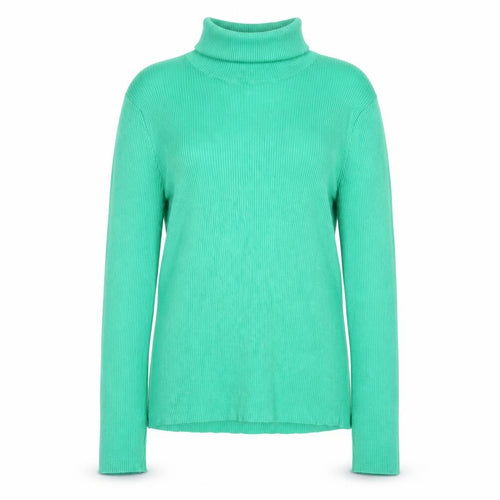 H&M Divided Women's Green Roll Neck Slim Fit Knit Jumper Size 14