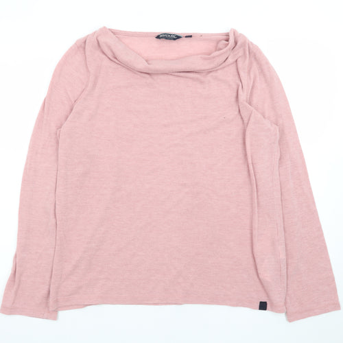 Regatta Women’s Pink Cowl Neck Long Sleeve Pullover Jumper Size 20