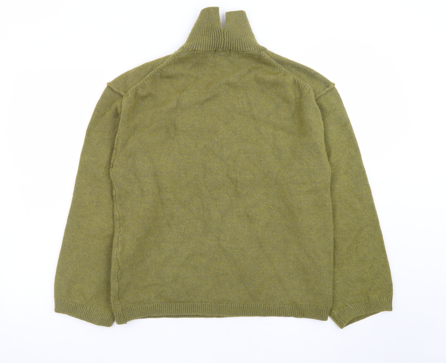H&M Women's Green Roll Neck Wool Blend Pullover Jumper XS
