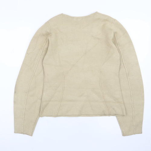 Marks and Spencer Women Beige XS Knit Pullover Jumper