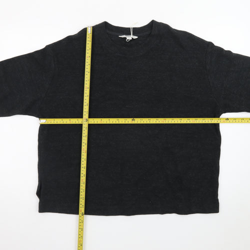 Marks and Spencer Women’s Black Wool Blend Crew Neck Jumper Size 14