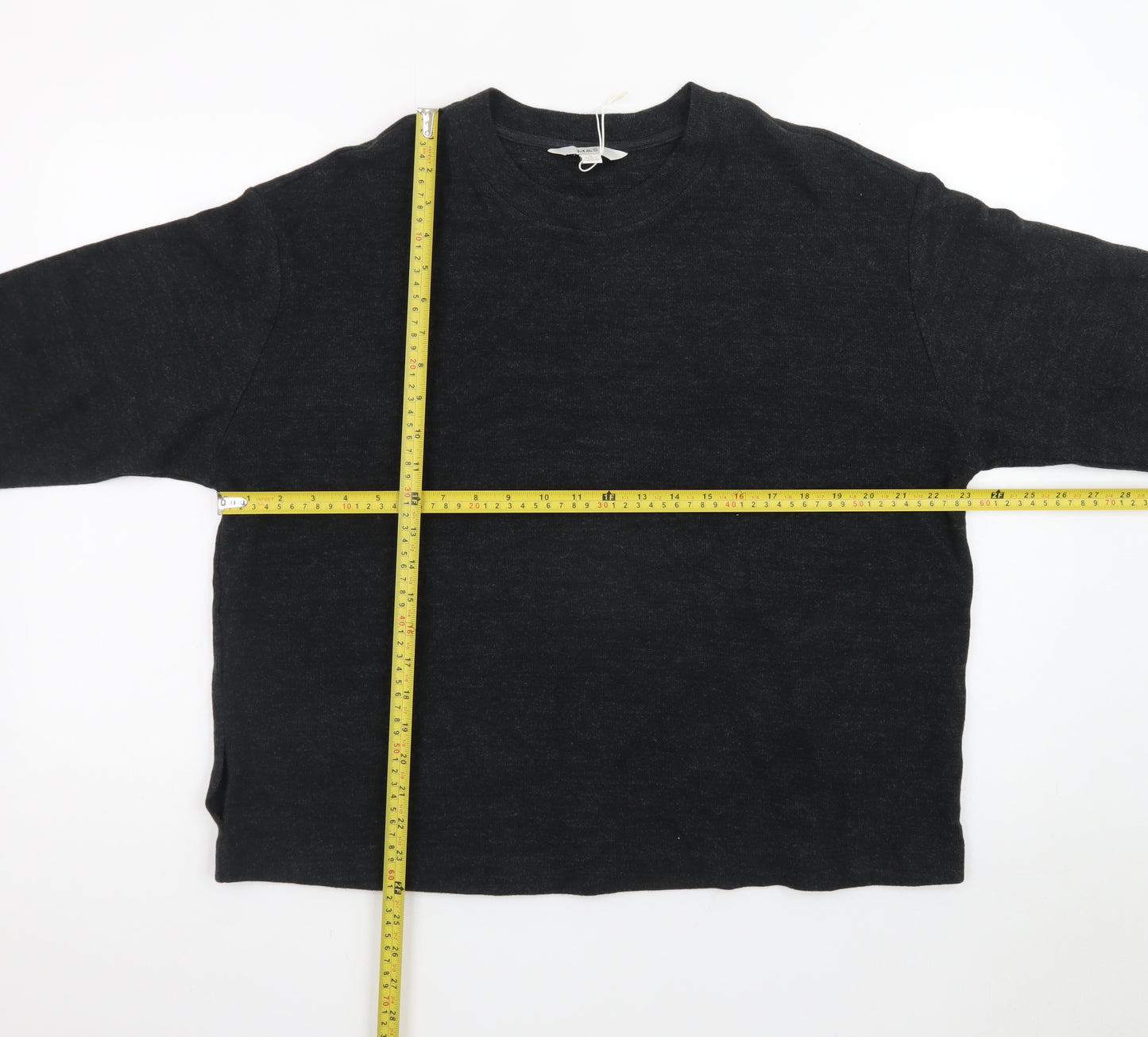 Marks and Spencer Women’s Black Wool Blend Crew Neck Jumper Size 14