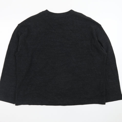 Marks and Spencer Women’s Black Wool Blend Crew Neck Jumper Size 14
