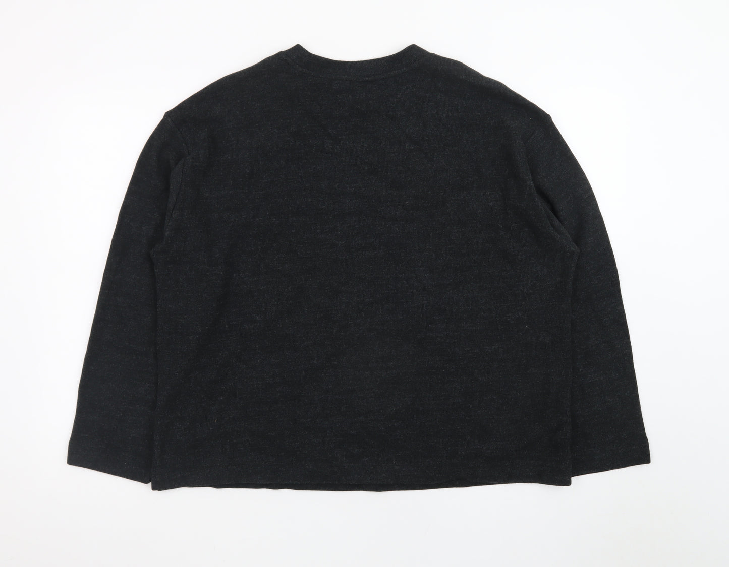 Marks and Spencer Women’s Black Wool Blend Crew Neck Jumper Size 14