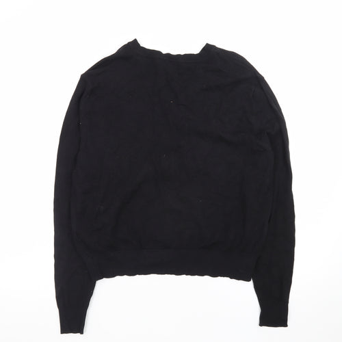 Marks and Spencer Womens Black Size 12 Cardigan Viscose Blend