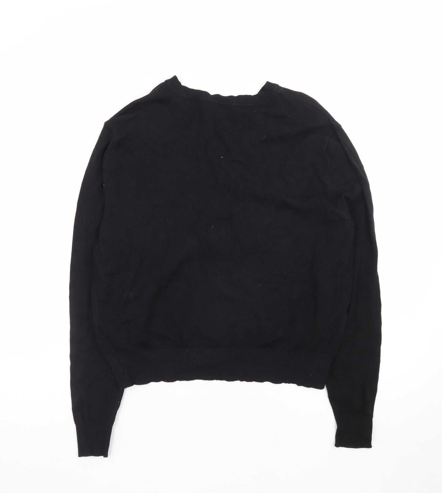 Marks and Spencer Womens Black Size 12 Cardigan Viscose Blend