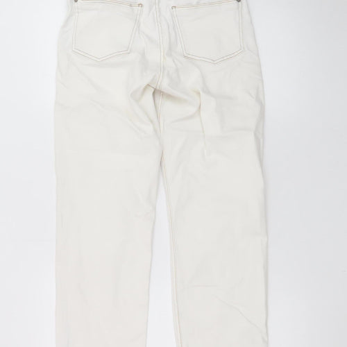 MOS MOSH Women's Ivory Straight Jeans Size 25 High Rise Slim Fit
