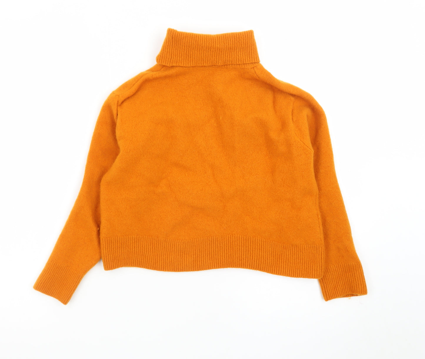 Uniqlo Women’s Orange Roll Neck 100% Cashmere Jumper Size S