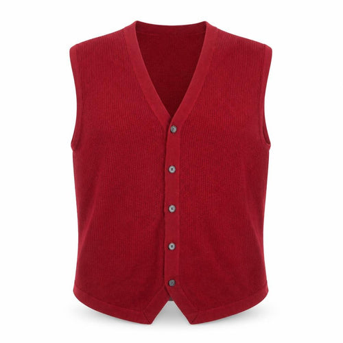 Viyella Womens Red Merino Wool Blend Sleeveless Vest XXL