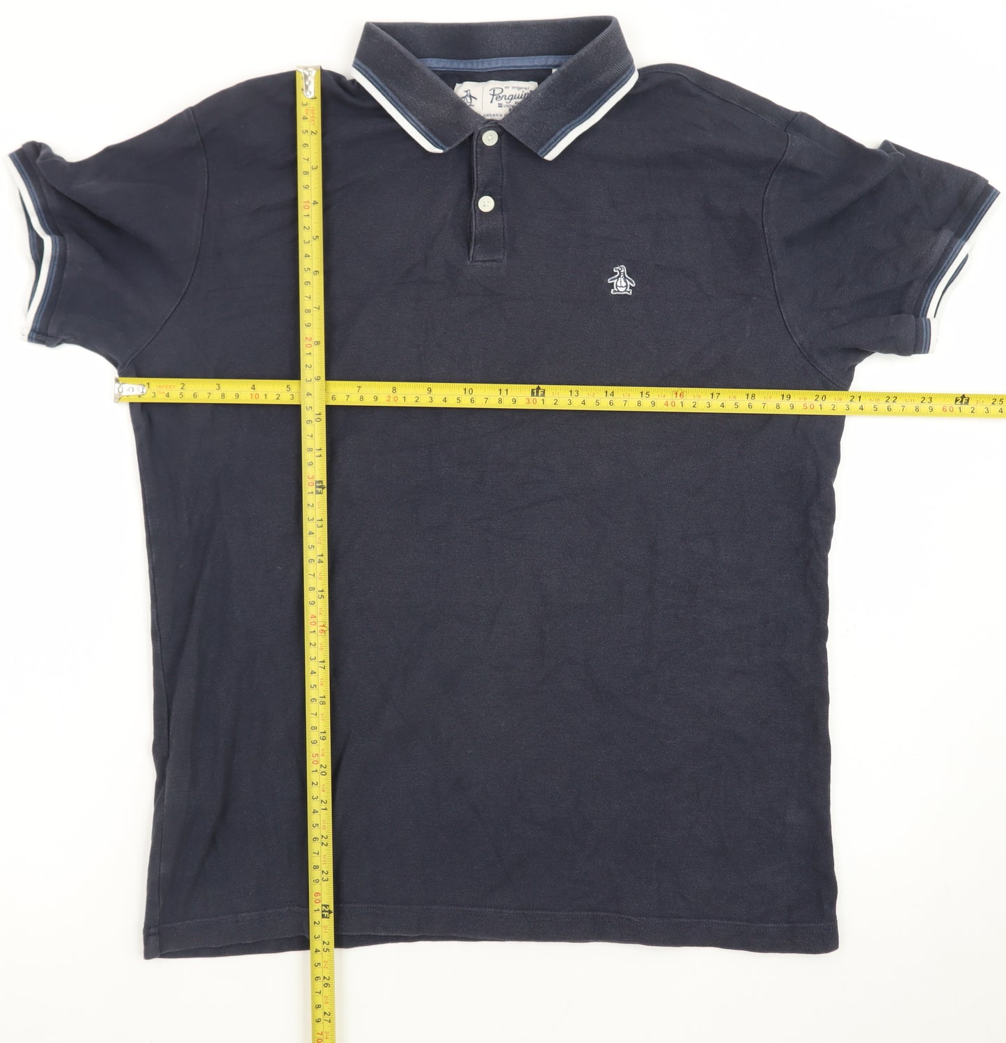 Original Penguin by Munsingwear Men's Navy Blue Cotton Polo Shirt M