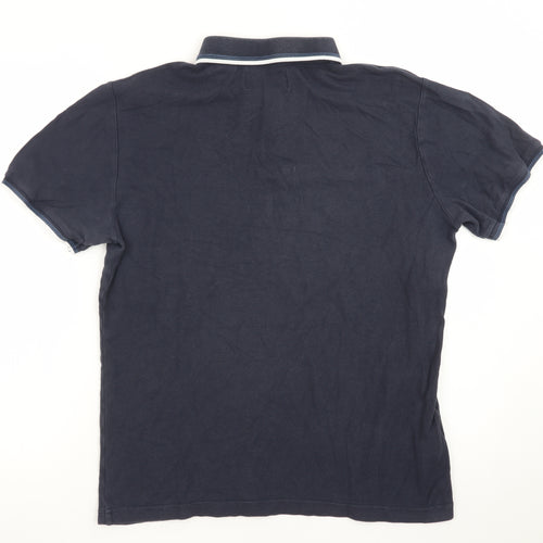 Original Penguin by Munsingwear Men's Navy Blue Cotton Polo Shirt M
