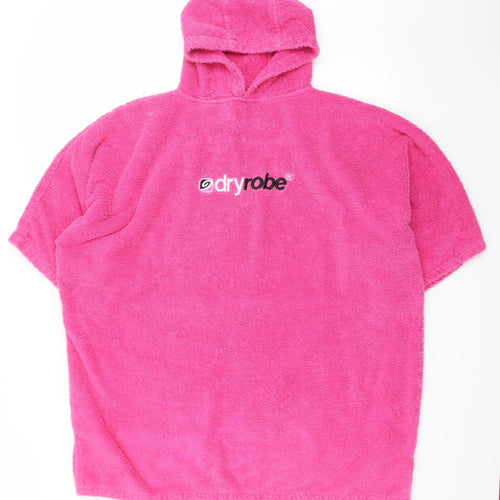 Dryrobe Pink Hooded Towelling Bathrobe Women’s Medium Beach Surf