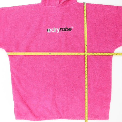 Dryrobe Pink Hooded Towelling Bathrobe Women’s Medium Beach Surf