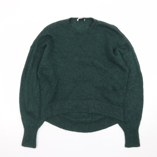 & Other Stories Women's Green Mohair Wool Blend Pullover Jumper Size S