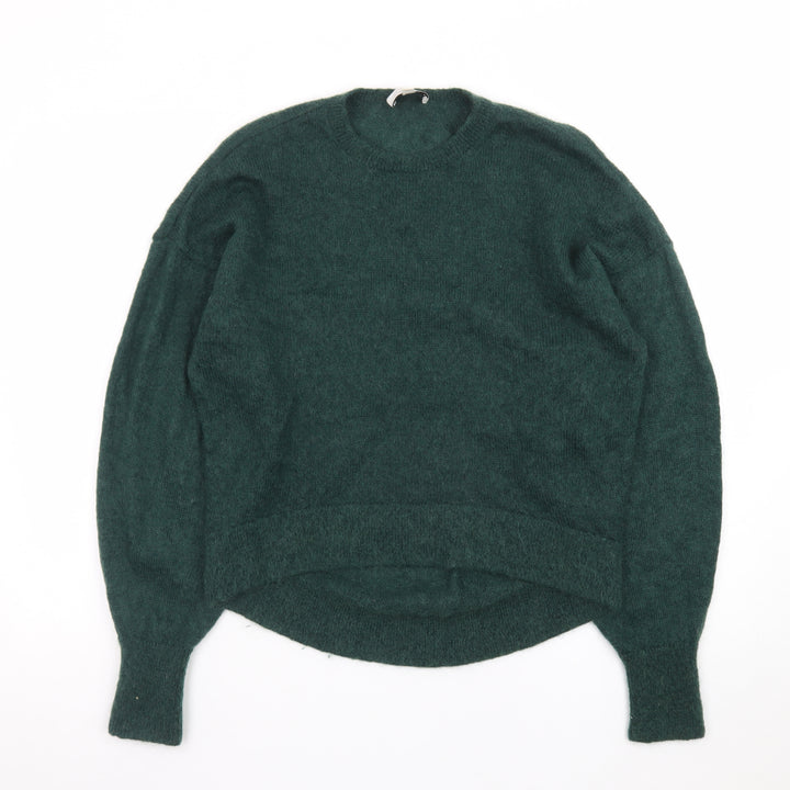 & Other Stories Women's Green Mohair Wool Blend Pullover Jumper Size S