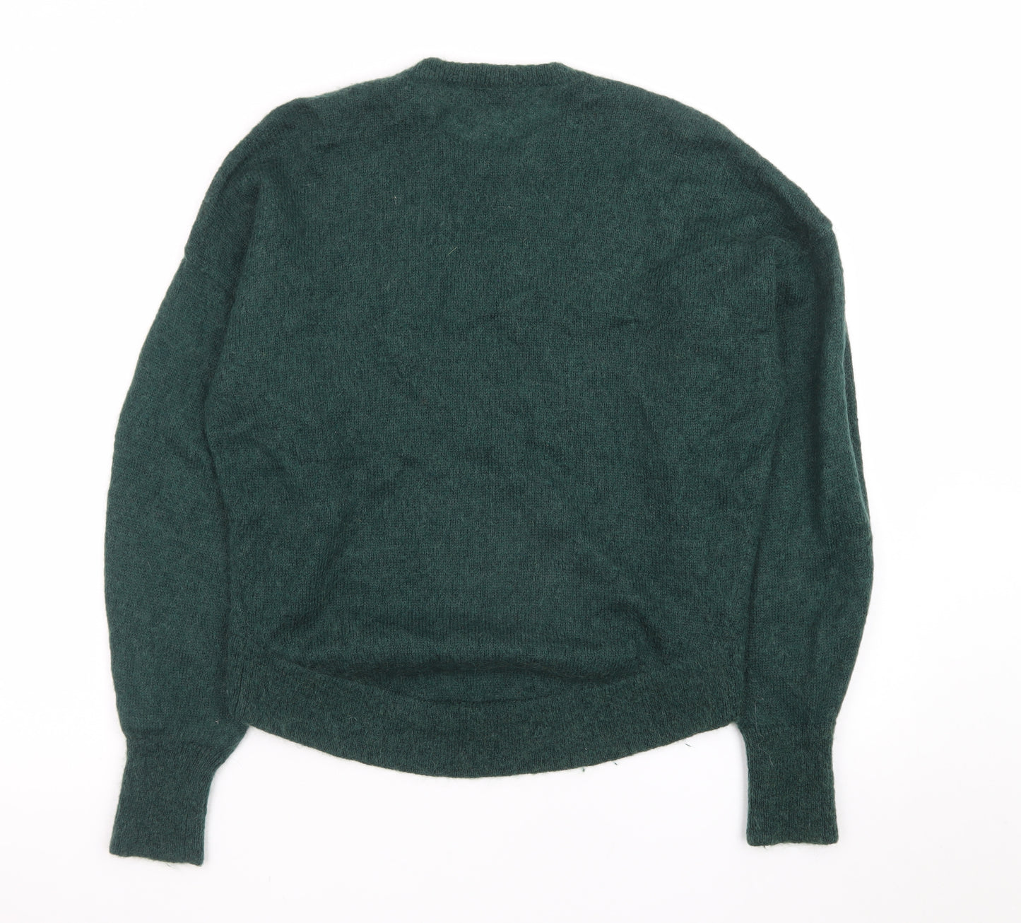 & Other Stories Women's Green Mohair Wool Blend Pullover Jumper Size S