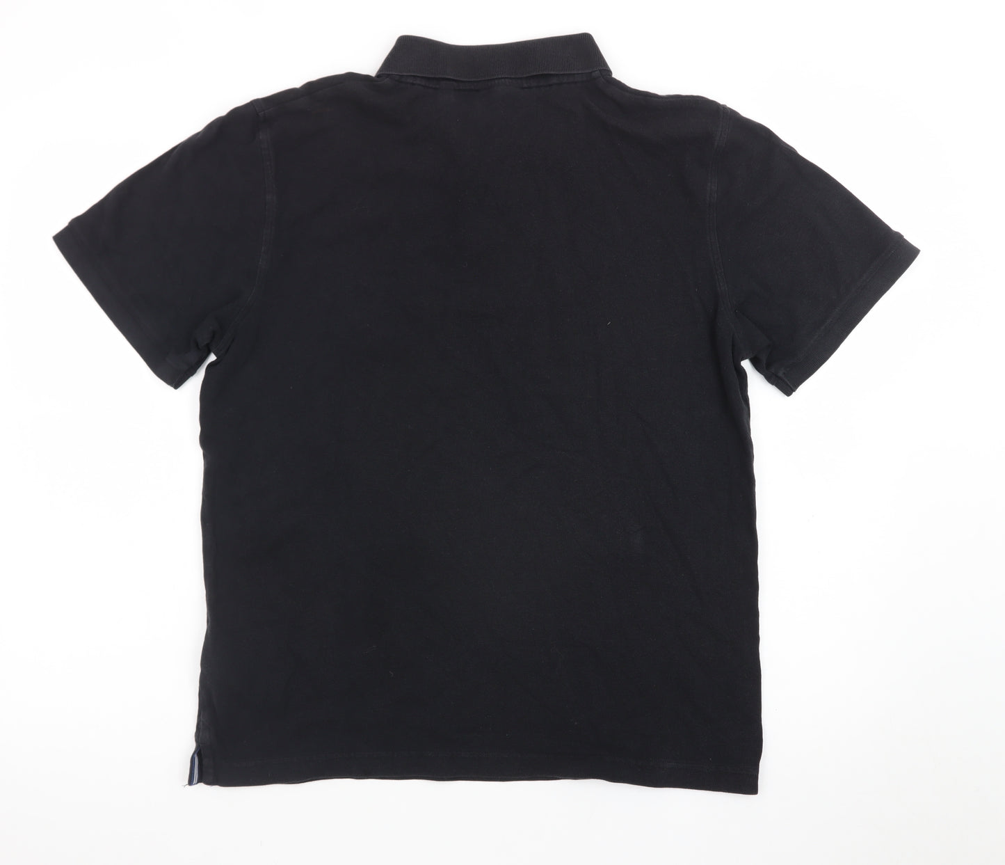 GANT Men's Black Cotton Polo Shirt Size L Short Sleeve Classic Fit