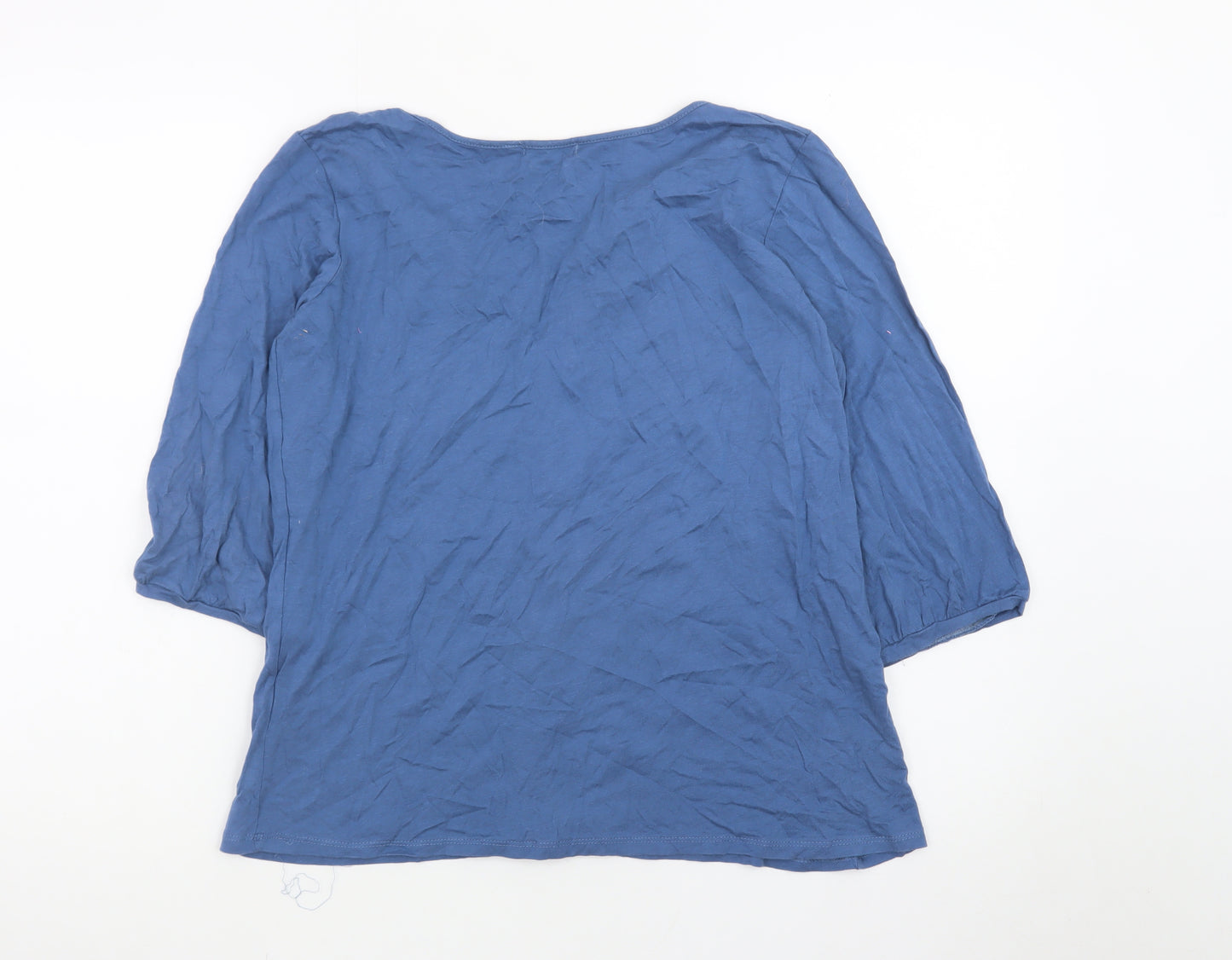 New Look Women's Blue 3/4 Sleeve Tunic Blouse UK 14