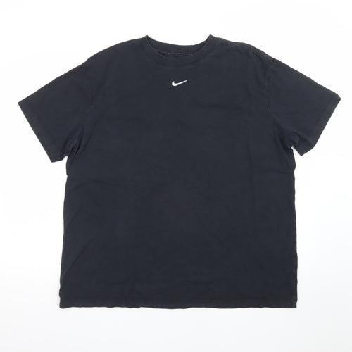 Nike Men's Black Large Loose Fit Crew Neck T-Shirt