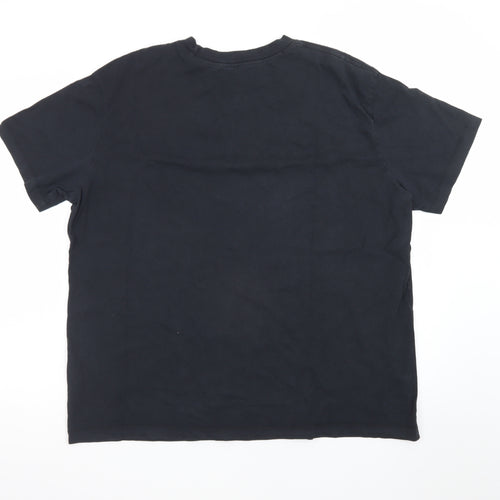 Nike Men's Black Large Loose Fit Crew Neck T-Shirt