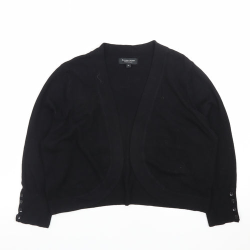 Debenhams Women's Black Size 16 Knit Open Cardigan