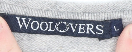 WoolOvers Women Grey Merino Wool Cashmere Tunic Jumper Size L