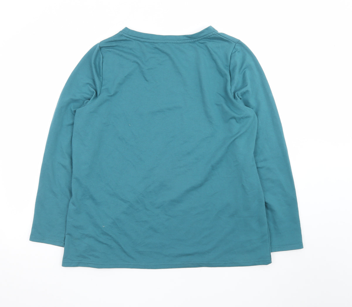 Bonmarché Women's Green Floral Embroidered Long Sleeve T-Shirt Size 16