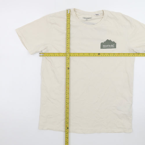Regatta Men's Beige Graphic Outdoor Crew Neck Cotton T-Shirt M