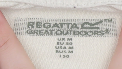 Regatta Men's Beige Graphic Outdoor Crew Neck Cotton T-Shirt M