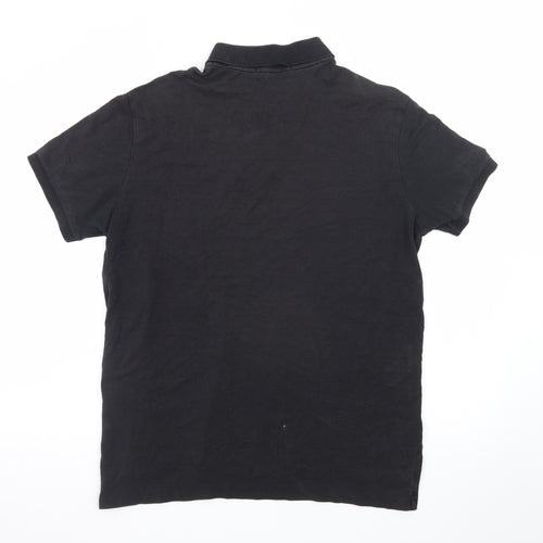 Ralph Lauren Men's Black Custom Fit Cotton Polo Shirt Size L