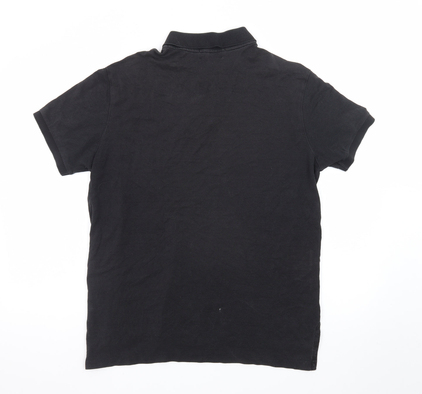 Ralph Lauren Men's Black Custom Fit Cotton Polo Shirt Size L