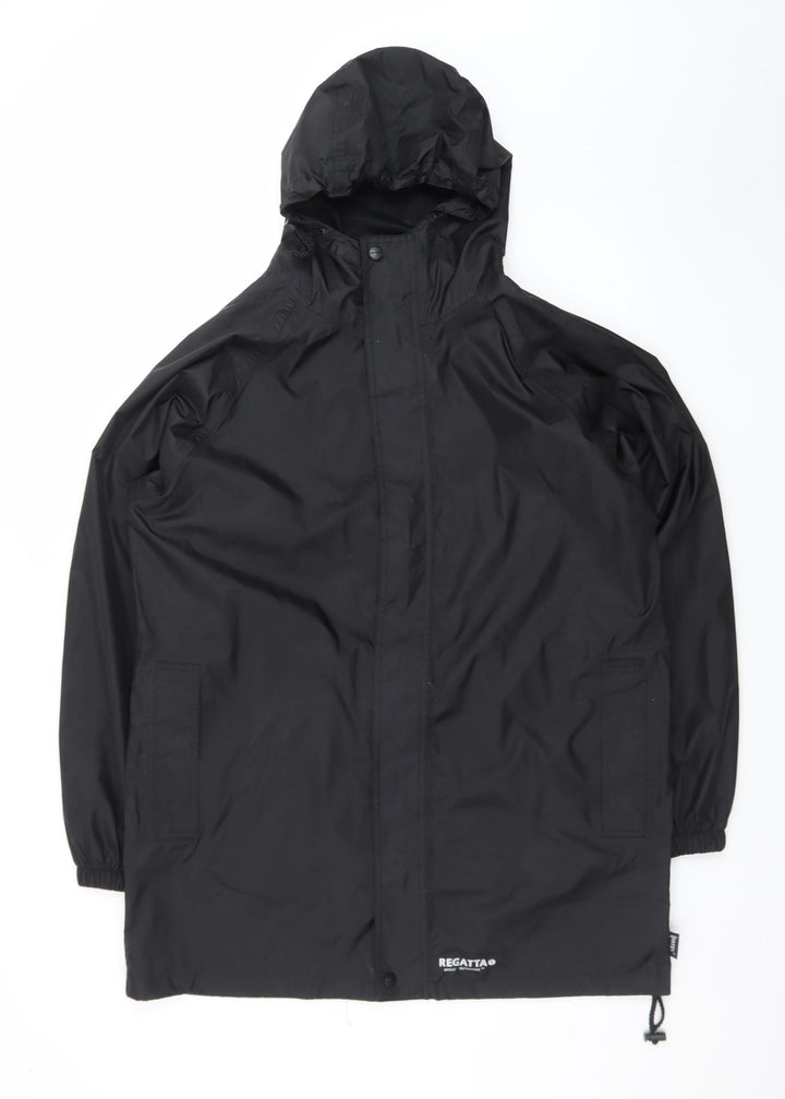 Regatta Men's Black M Waterproof Hooded Rain Jacket